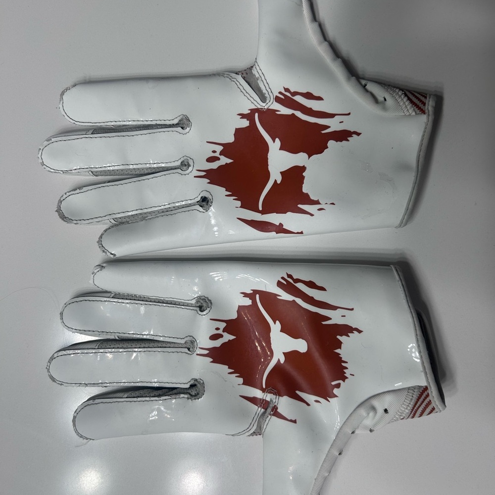 University Of Texas Nike Vapor Gloves (Game Worn)   Size M
